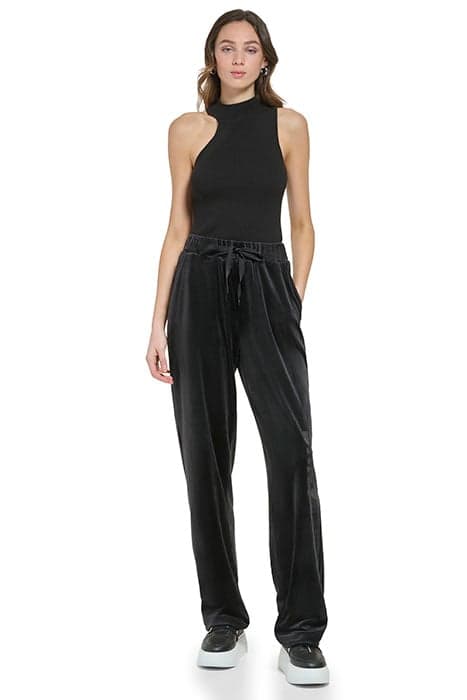 VELOUR STR8 LEG PANT BLACK by DKNY