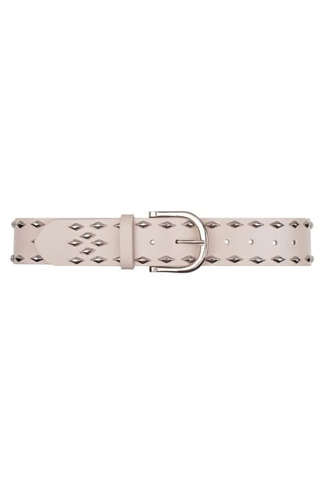 D6CINQUE LEATHER RIVET BELT CHALK by Dante6