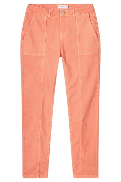 SLIM PANT GRAIN STRETCH TWILL FRESH PAPAYA by Summum Woman