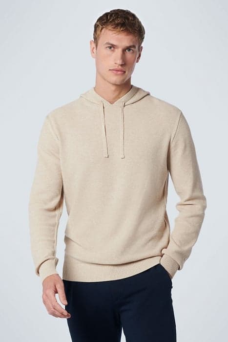 PULLOVER HOODED JACQUARD SAND MELANGE by No Excess