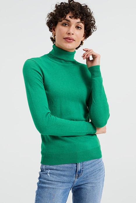 KNITTED PULLOVER GREEN by WE Fashion