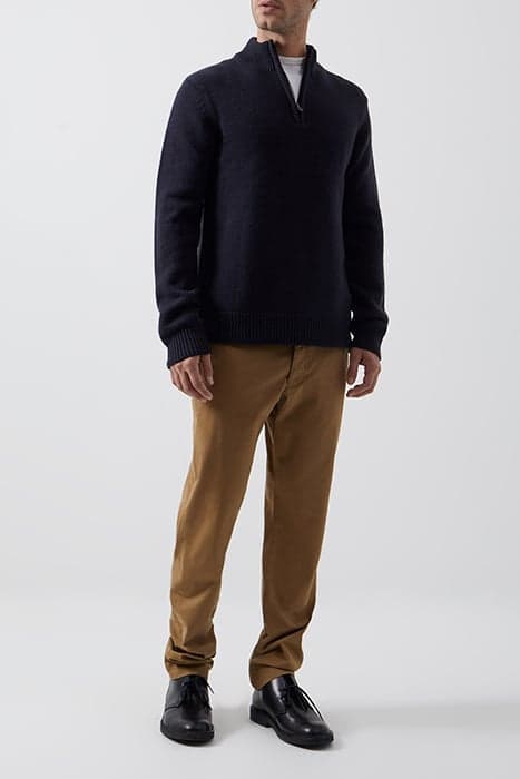 HALF ZIP FUNNEL NECK KNIT JUMPER DARK NAVY by French Connection