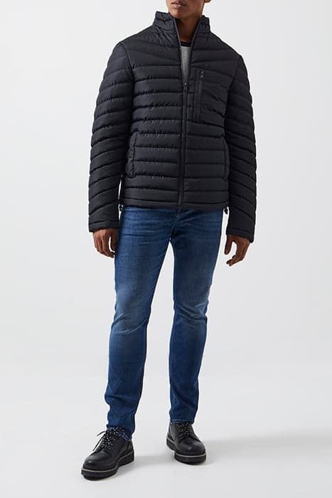 ROW FUNNEL NECK PUFFER JACKET BLACK by French Connection