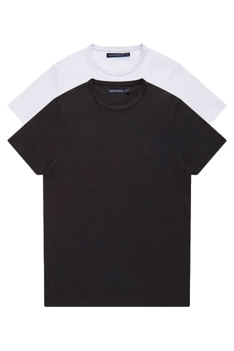 2 PACK CREW NECK T-SHIRTS BLACK/WHITE by French Connection