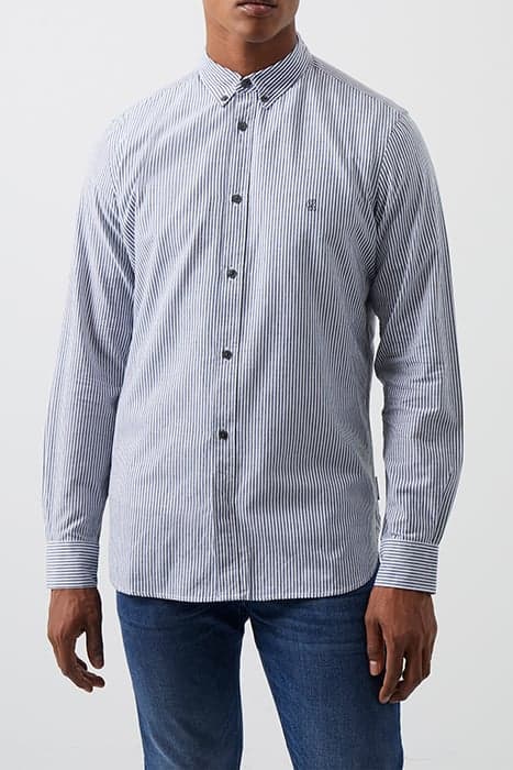 STRIPE LONG SLEEVE SHIRT DARK NAVY STRIPE by French Connection