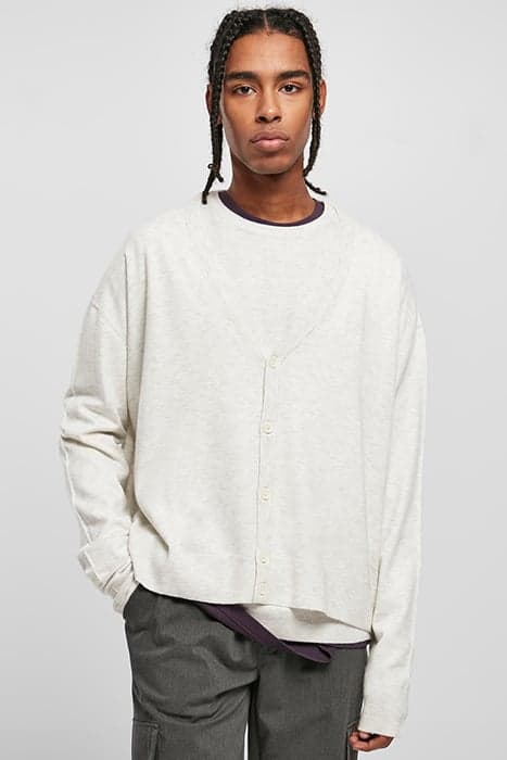 ECO MIX BOXY CARDIGAN LIGHTGREY by Urban Classics