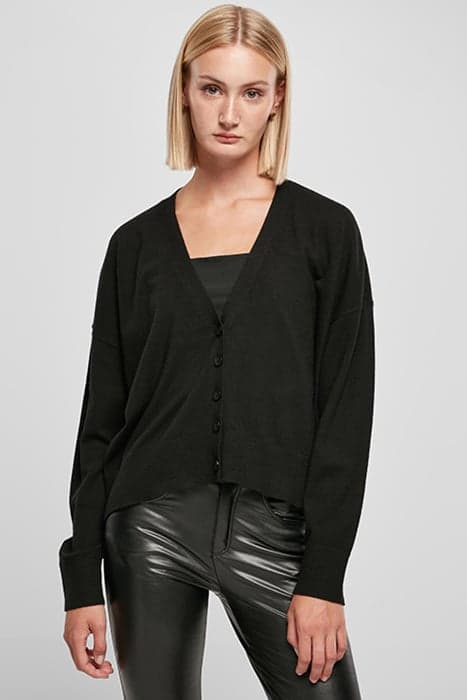 LADIES ECO VISCOSE OVERSIZED CARDIGAN BLACK by Urban Classics