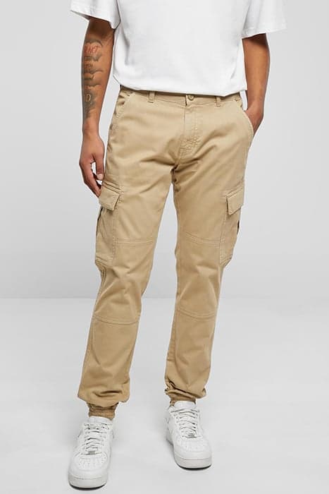 WASHED CARGO TWILL JOGGING PANTS UNIONBEIGE by Urban Classics