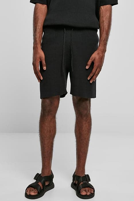 RIBBED SHORTS BLACK by Urban Classics