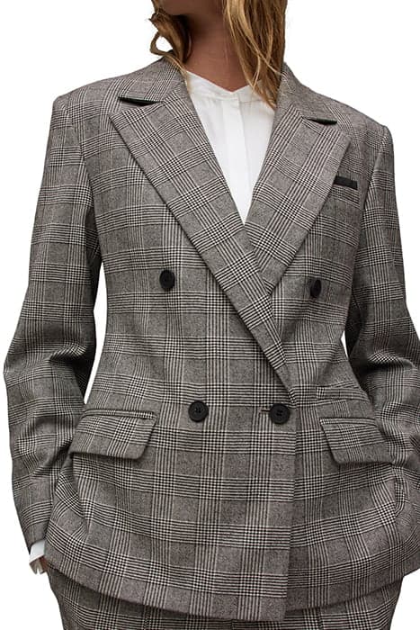 BEA CHECK BLAZER GREY by AllSaints