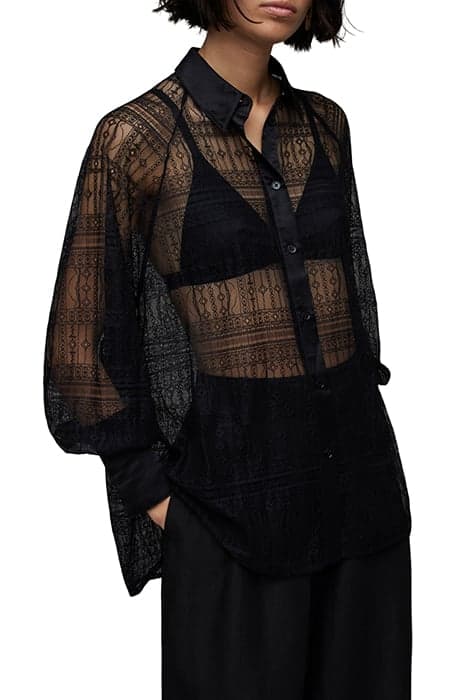 OANA LACE SHIRT BLACK by AllSaints