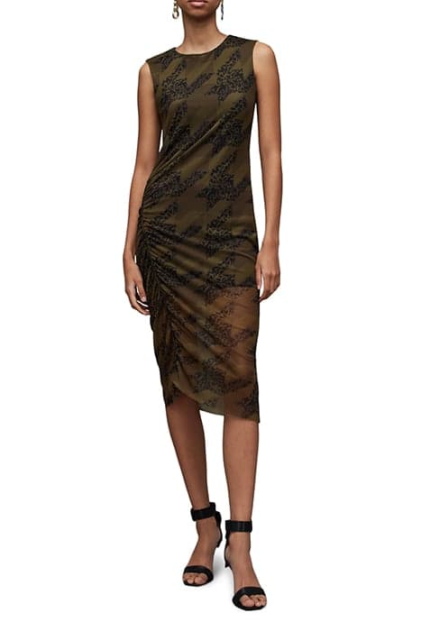 NORA TONI DRESS KHAKI GREEN by AllSaints