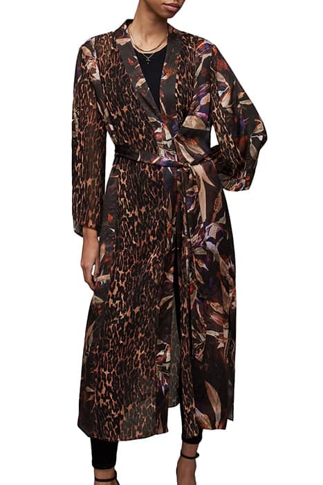 ELSA TIPPI KIMONO RUST BROWN by AllSaints