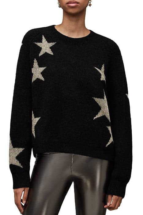 STAR JUMPER BLACK/GOLD by AllSaints