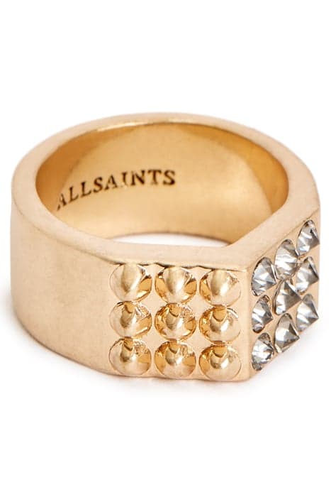 RIANNE HEX CHNK RING WARM BRASS/BLACK by AllSaints