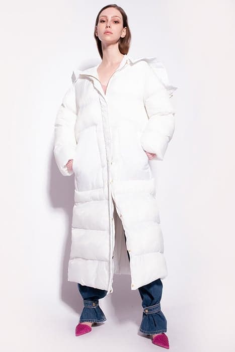 CONSOLATA CAPPOTTO TELA TECNIC WHITE by PINKO