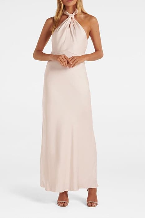 YVETTE KNOT TIE NECK GOWN IVORY by Forever New