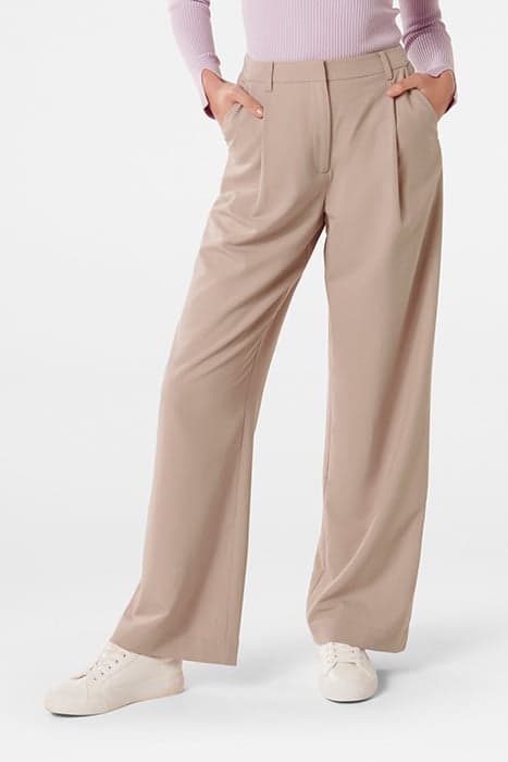 LYLA WIDE LEG PANT NEUTRAL by Forever New