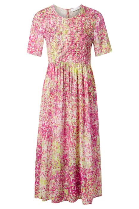 PRINTED MIDI DRESS ECOVERO PINK COSMOS by Rich & Royal