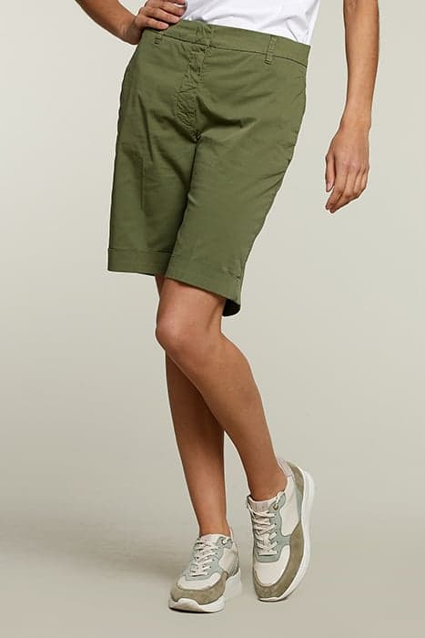 KHAKI COTTON BERMUDA GREEN by River Woods