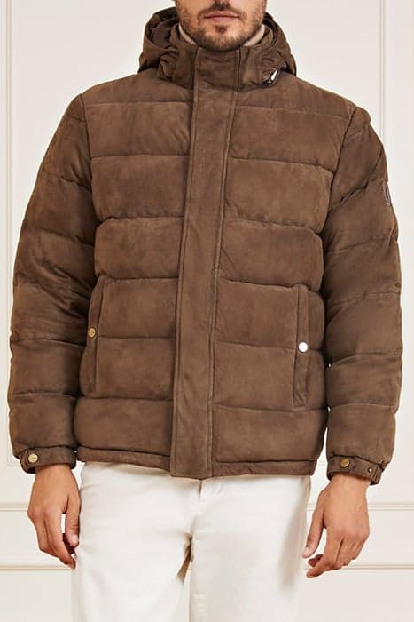 REAL DOWN PUFFER JAC CHOCOLATE BROWNIE W/ by Marciano by Guess