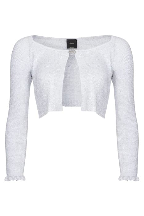 BLUMA CARDIGAN COSTINA LUREX SILVER GREY by PINKO