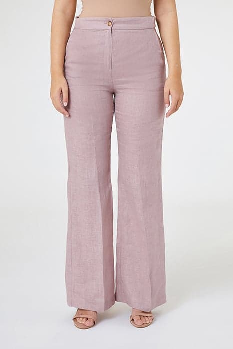 WIDE LINEN TROUSERS PINK by Elena Mirò