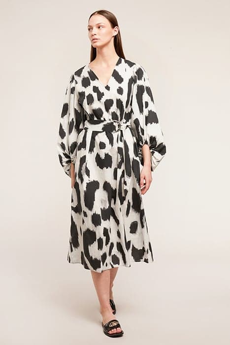 LEOPARD PRINT SUMMER MAXI DRESS WHITE by Motivi