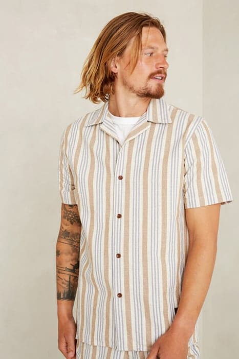 BALDER ECRU HEMP STRIPE by Kings Of Indigo