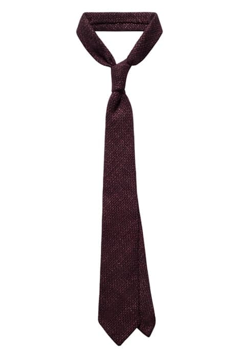 TIE-PLAIN-BURGUNDY DARK RED by Suitsupply