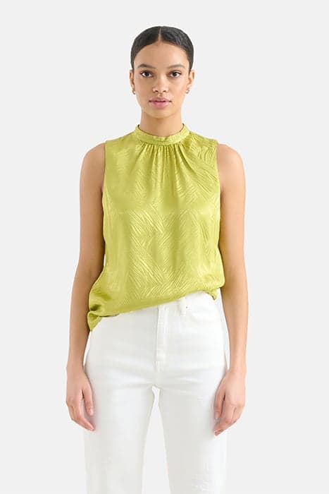 LA-SBFRINGE HALTER TOP BRIGHTGREEN by Shoeby