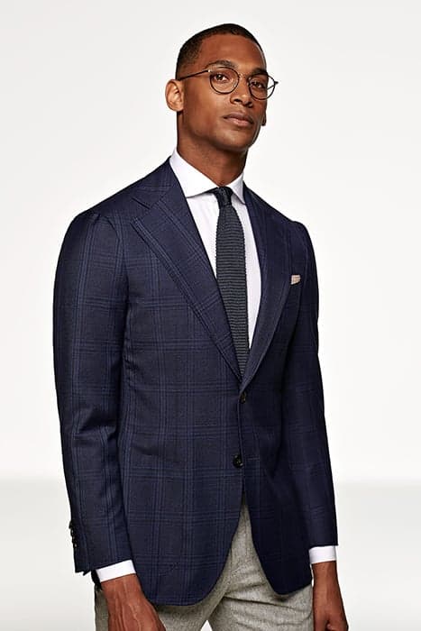 JACKET-NAVY-CHECK NAVY by Suitsupply