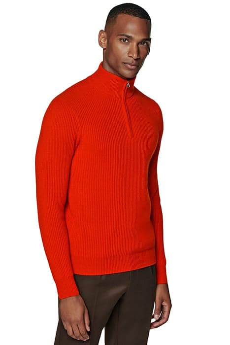 HALF ZIP LUX ORANGE ORANGE by Suitsupply