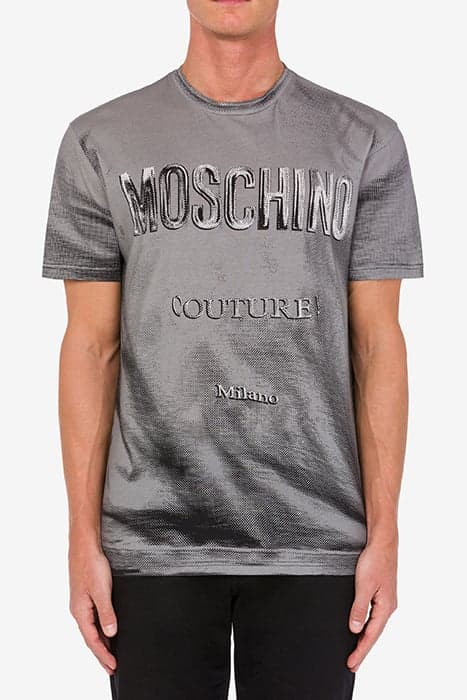 SHADOWS PRINT JERSEY T-SHIRT GREY by Moschino