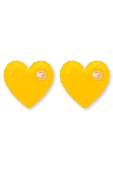 INFLATABLE HEARTS CLIP EARRINGS YELLOW by Moschino