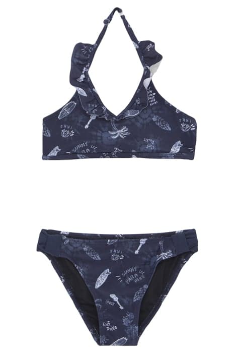 GIRLS’ NAVY SURF-ROCK PRINT BIKINI by IKKS