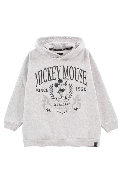 GREY IKKS–MICKEY HOODIE WITH PRINT AND EMBROIDERY by IKKS