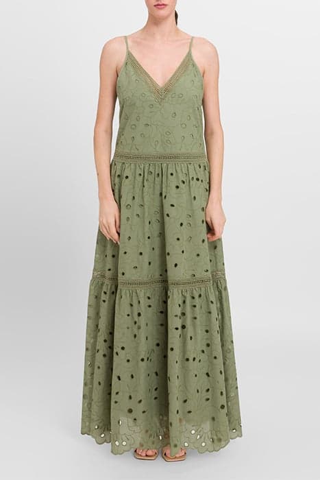 MICHAELA MAXI LENGTH STRAP DRESS MEADOW GREEN by Ivy Oak