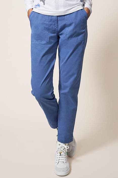 TWISTER CHINO TROUSER MID BLUE by White Stuff