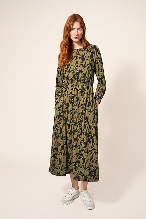 OLIVE JERSEY DRESS BLACK MULTI by White Stuff