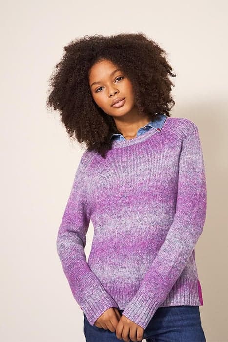 SPACE DYE JUMPER PURPLE MULTI by White Stuff