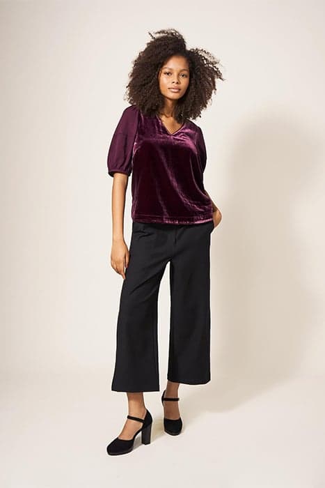 FARLEY VELVET TUNIC DARK PLUM by White Stuff