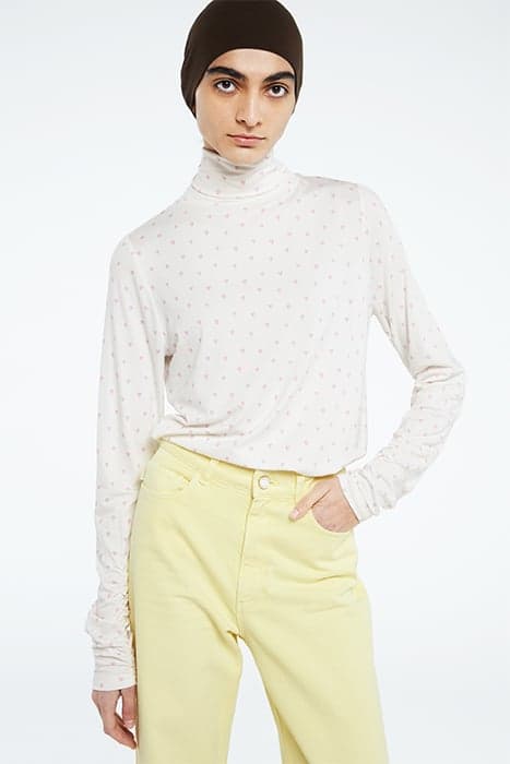 JADE TOP CREAM WHITE/SLUSH PU by Fabienne Chapot