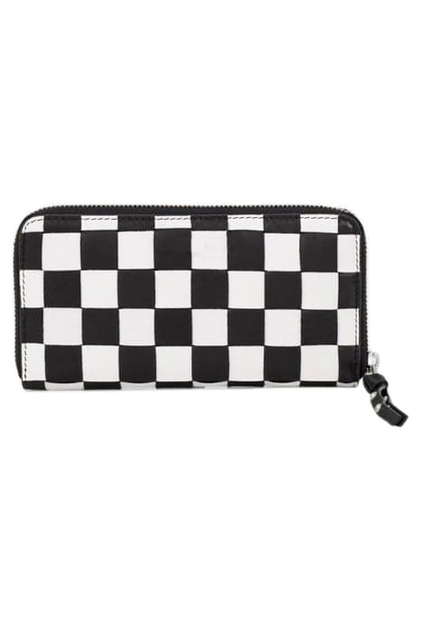 CHECKERBOARD WOVEN LEATHER 1440 COMPAGNON WALLET BLACK by IKKS