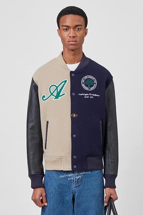 AA X MULBERRY BOMBER JACKET NAVY / BEIGE by Axel Arigato