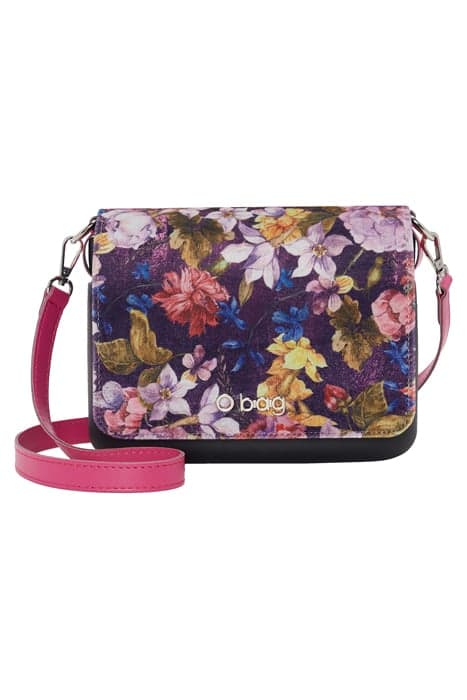 OPOCKET COMPOSED FLAP VELVET DESIGN FLOWER BLACK by O bag