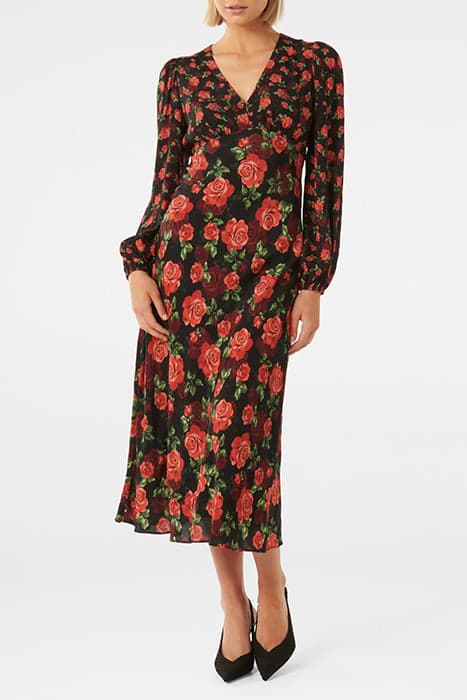 CARLINA MIXED PRINT MIDI ROSE GARDEN by Forever New