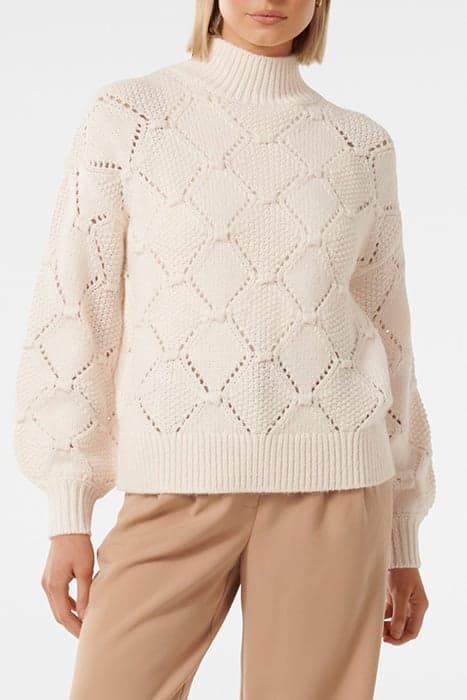 VERITY BOBBLE STITCH KNIT JUMPER PORCELAIN by Forever New