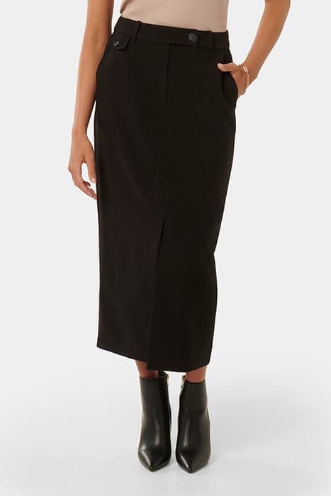 ALYHA PETITE A LINE SKIRT BLACK by Forever New