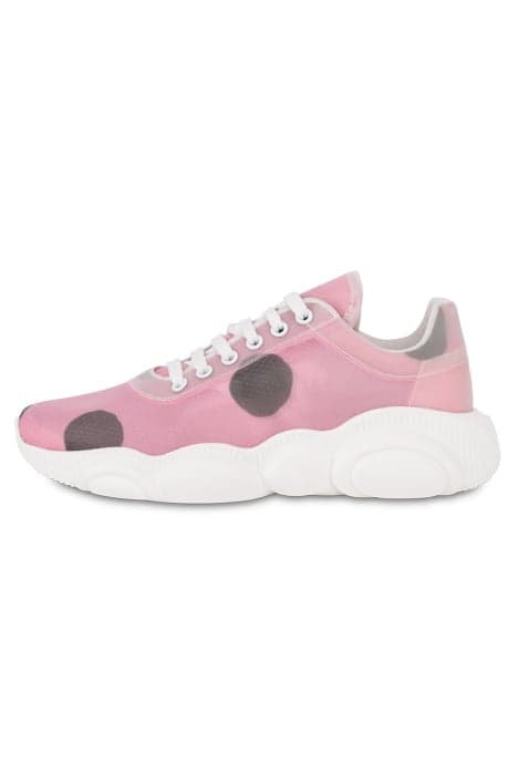 TEDDY SHOES IN POLKA DOTS MESH PINK by Moschino